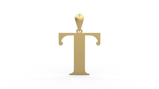 Initial Letters Pendant Amboqia Boriango T 3D print model