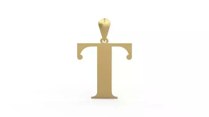 Initial Letters Pendant Amboqia Boriango T 3D print model