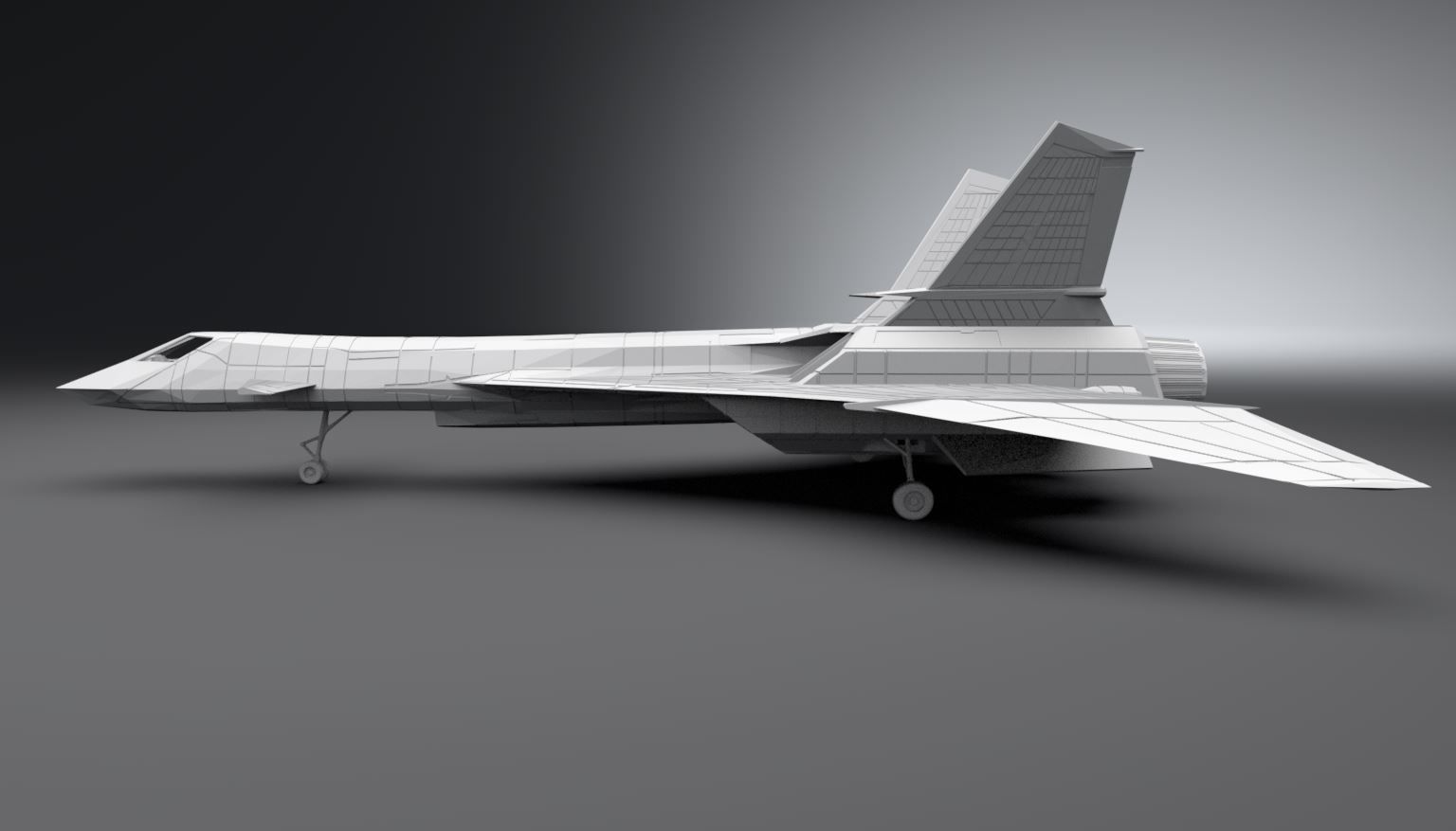 Mig 31 Firefox Low Poly Scale model 3D print model_3