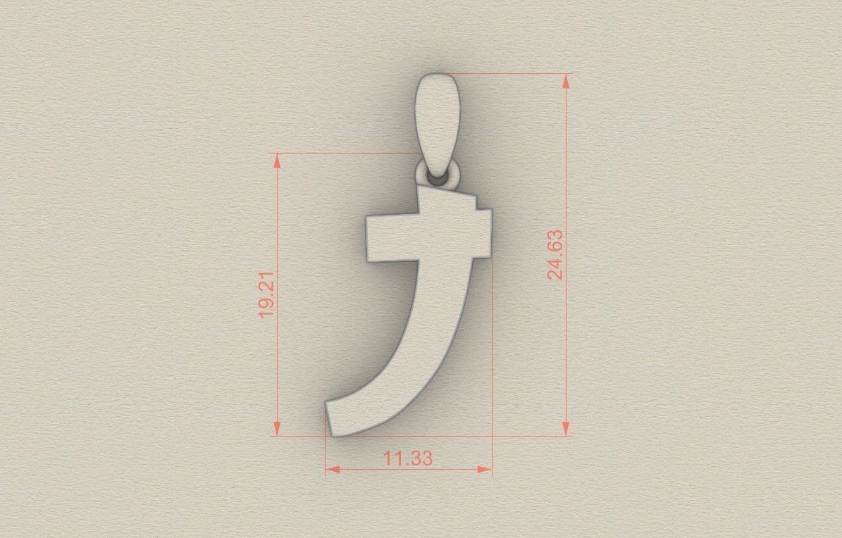 Model 664 J Saiko Initial Japon Letter 3D print model_6