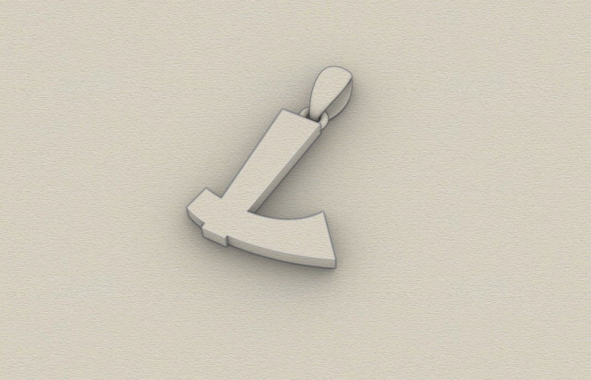 Model 666 L Saiko Initial Japon Letter 3D print model_9