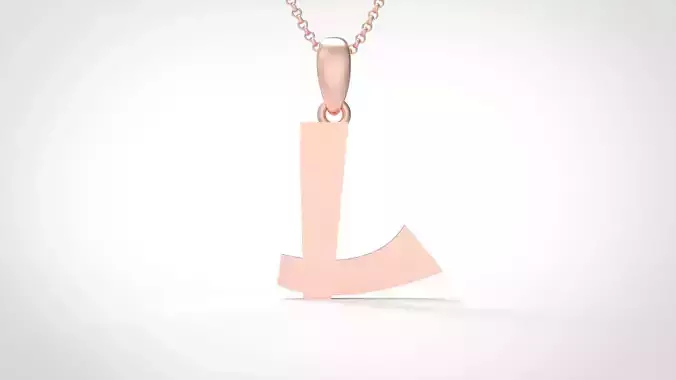 Model 666 L Saiko Initial Japon Letter 3D print model