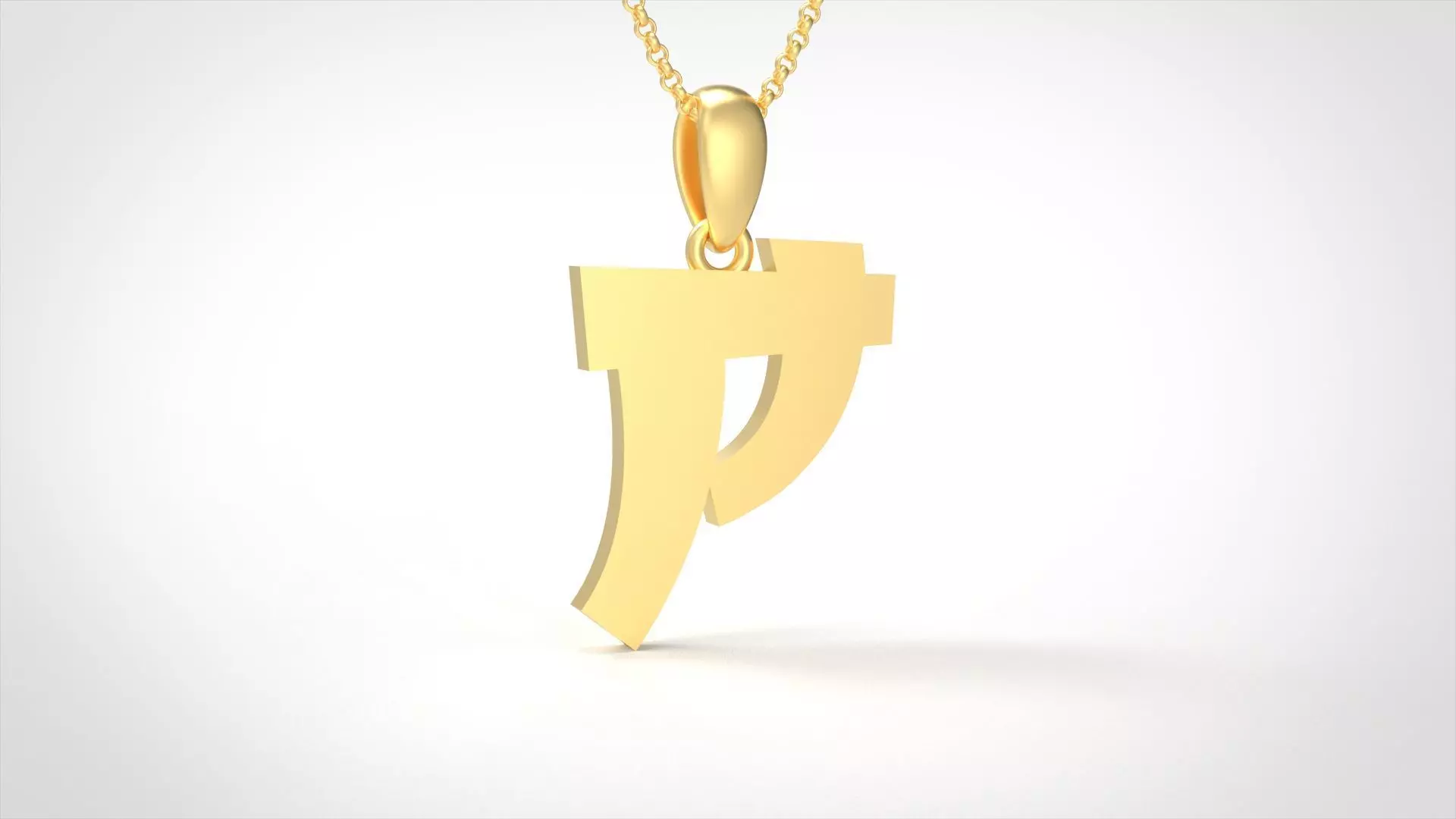 Model 670 P Saiko Initial Japon Letter 3D print model_0