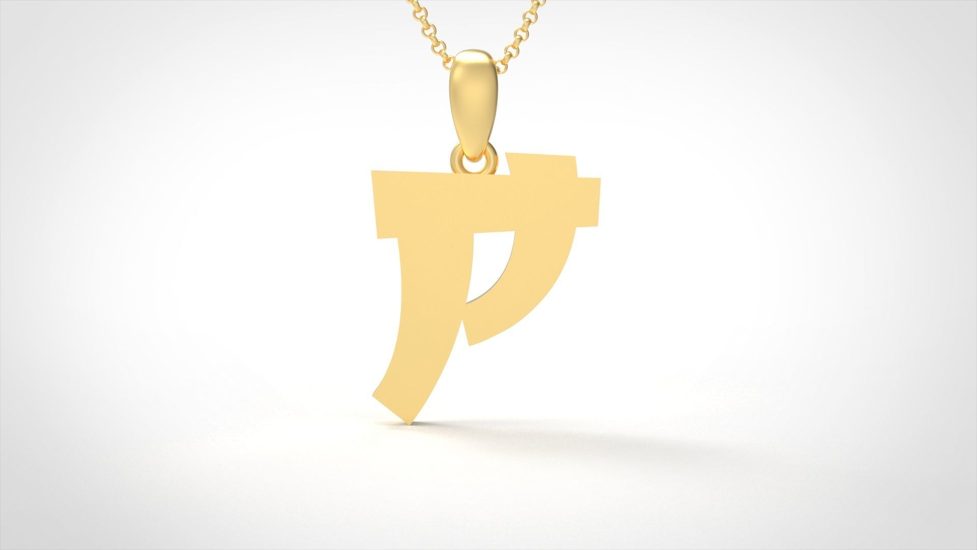 Model 670 P Saiko Initial Japon Letter 3D print model_1