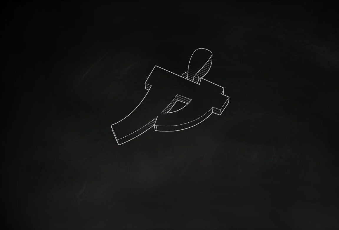 Model 670 P Saiko Initial Japon Letter 3D print model_10