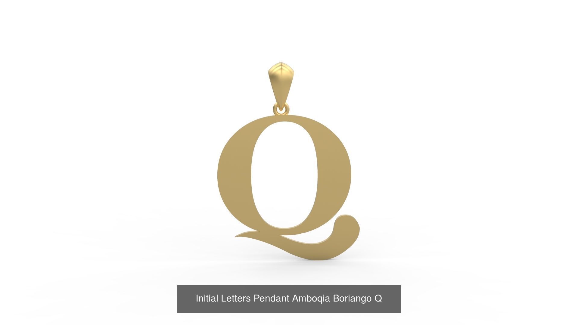 Initial Letters Pendant Alphabets Boriango 3D Model Collection_19