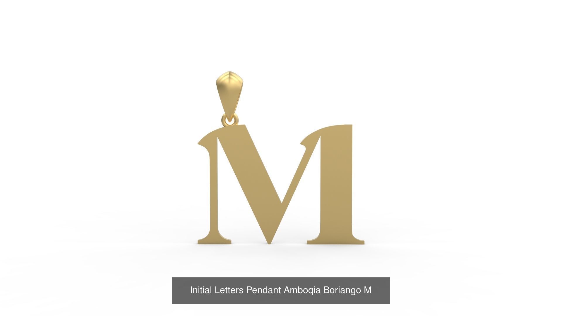 Initial Letters Pendant Alphabets Boriango 3D Model Collection_15