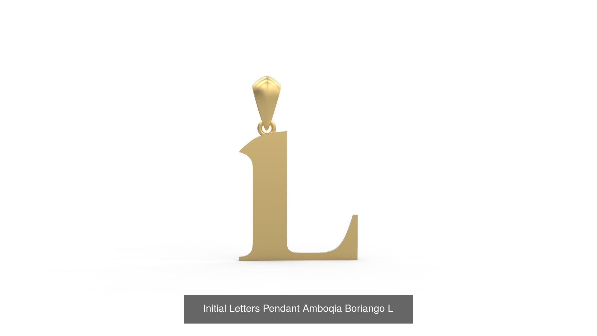 Initial Letters Pendant Alphabets Boriango 3D Model Collection_14