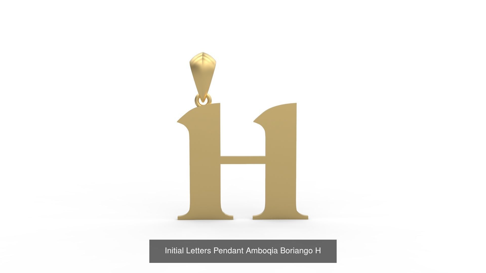Initial Letters Pendant Alphabets Boriango 3D Model Collection_10