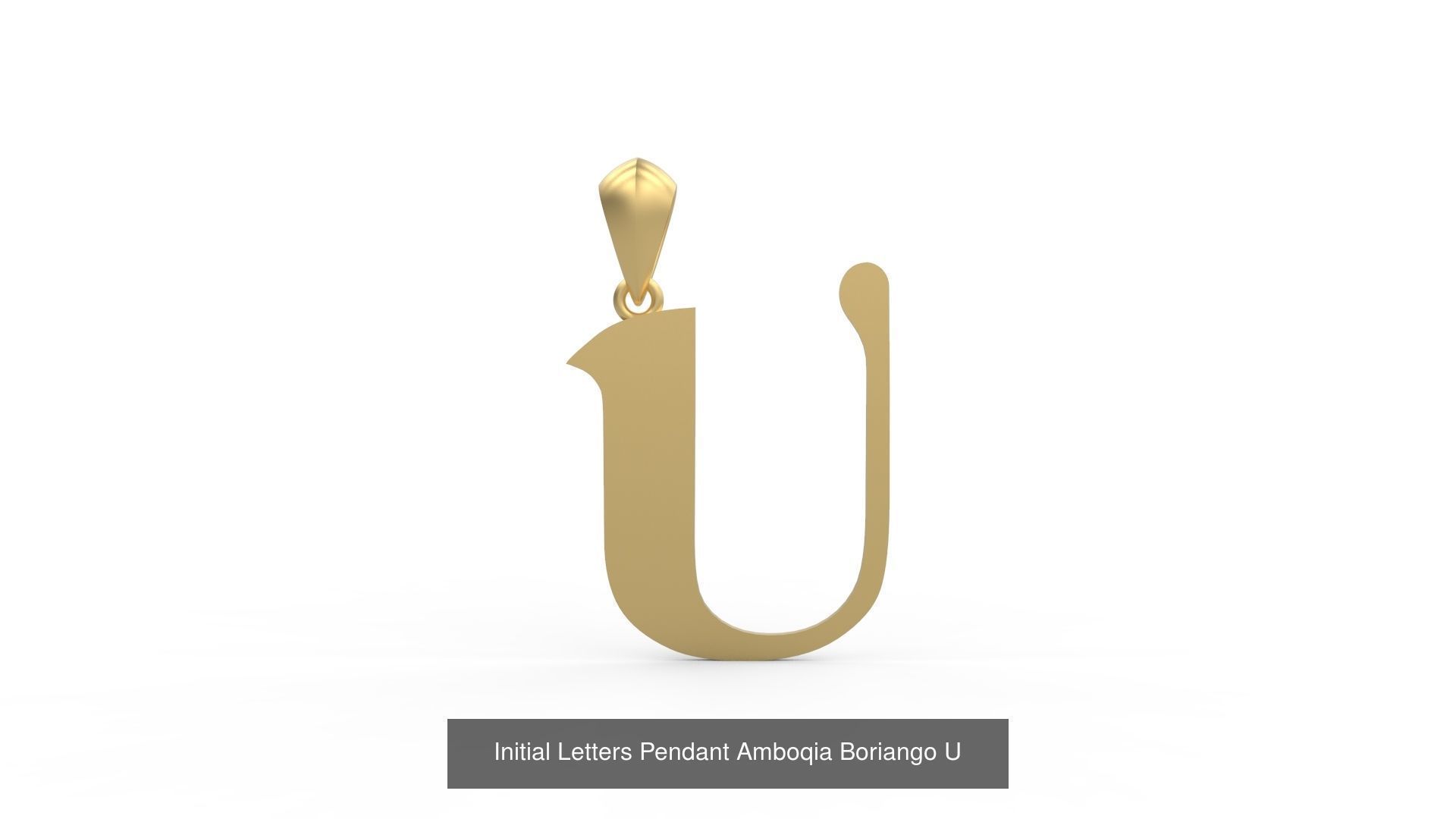 Initial Letters Pendant Alphabets Boriango 3D Model Collection_23
