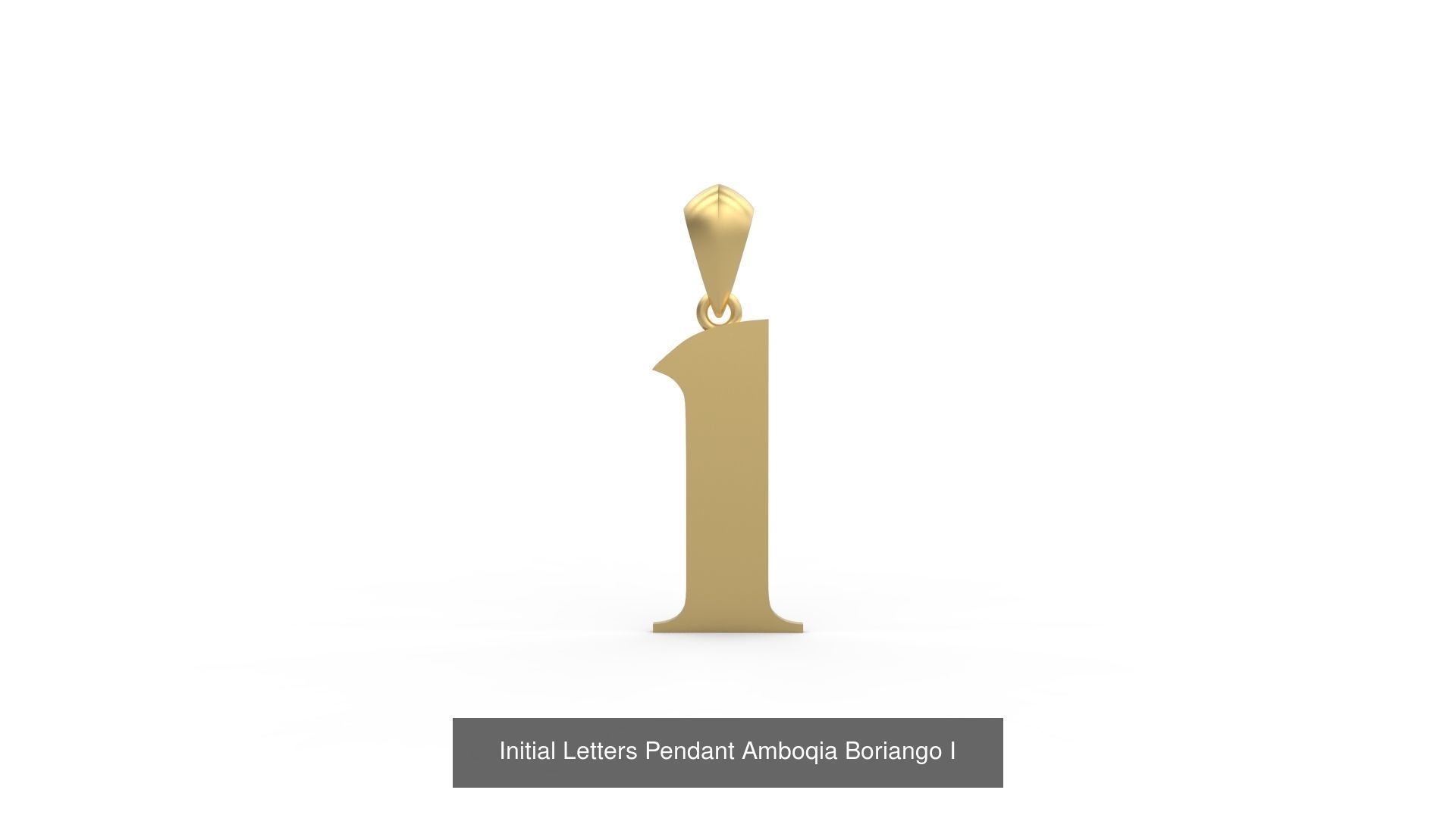 Initial Letters Pendant Alphabets Boriango 3D Model Collection_11