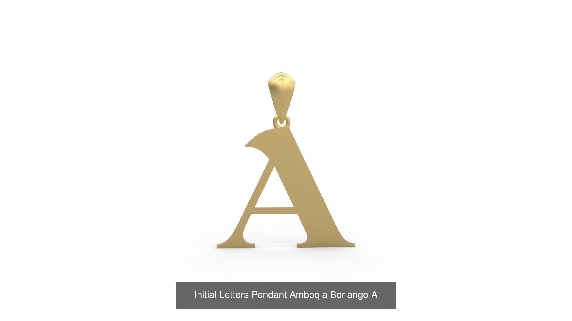 Initial Letters Pendant Alphabets Boriango 3D Model Collection_3