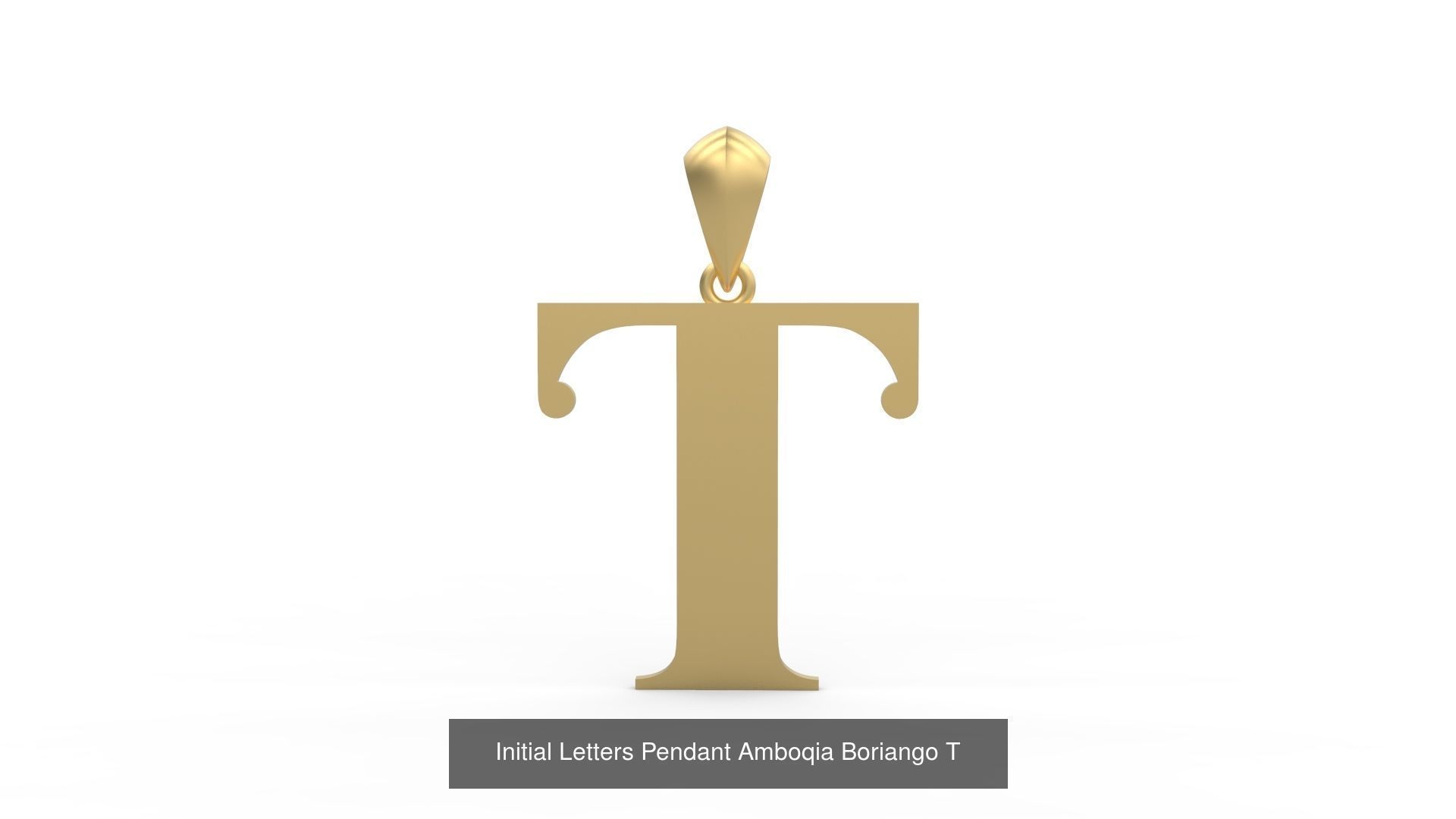 Initial Letters Pendant Alphabets Boriango 3D Model Collection_22