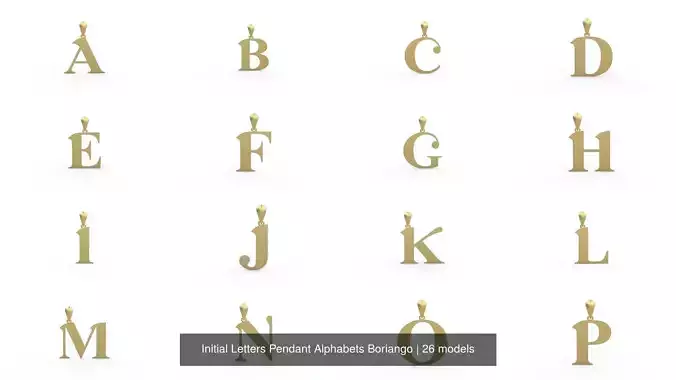 Initial Letters Pendant Alphabets Boriango