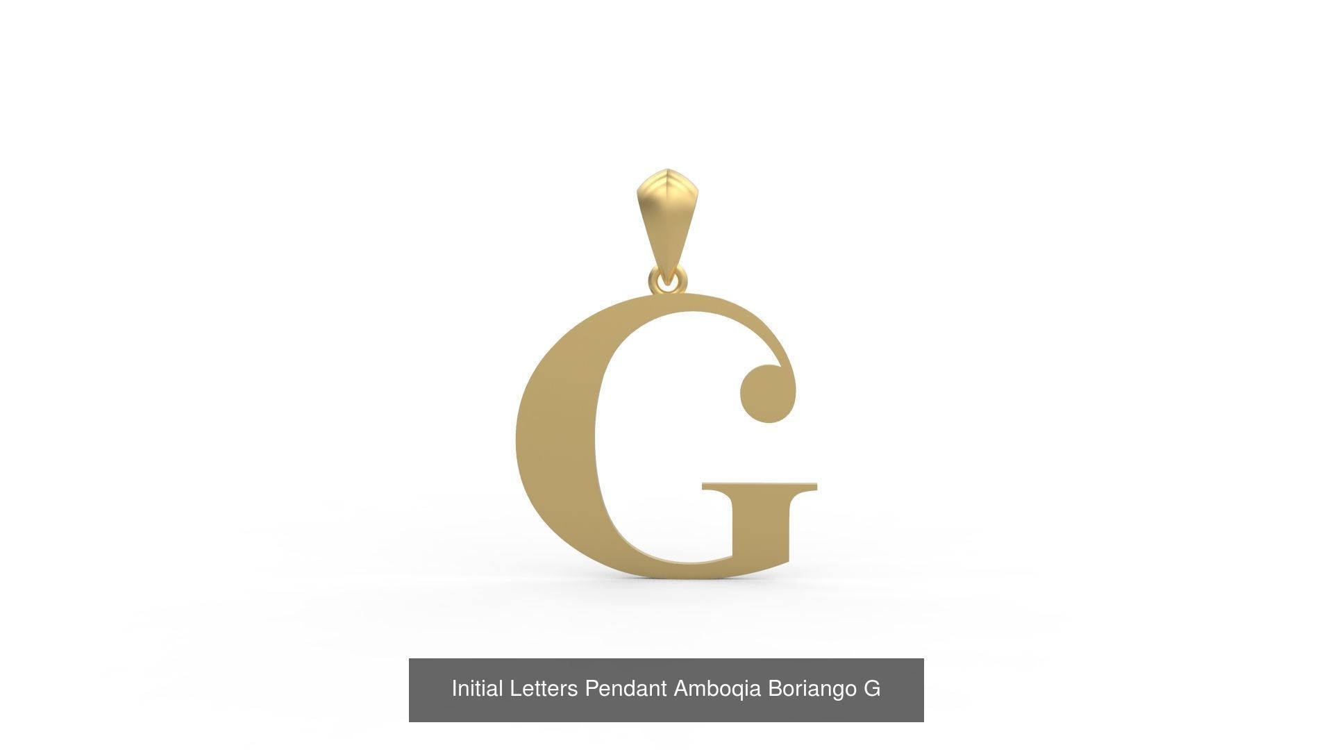Initial Letters Pendant Alphabets Boriango 3D Model Collection_9
