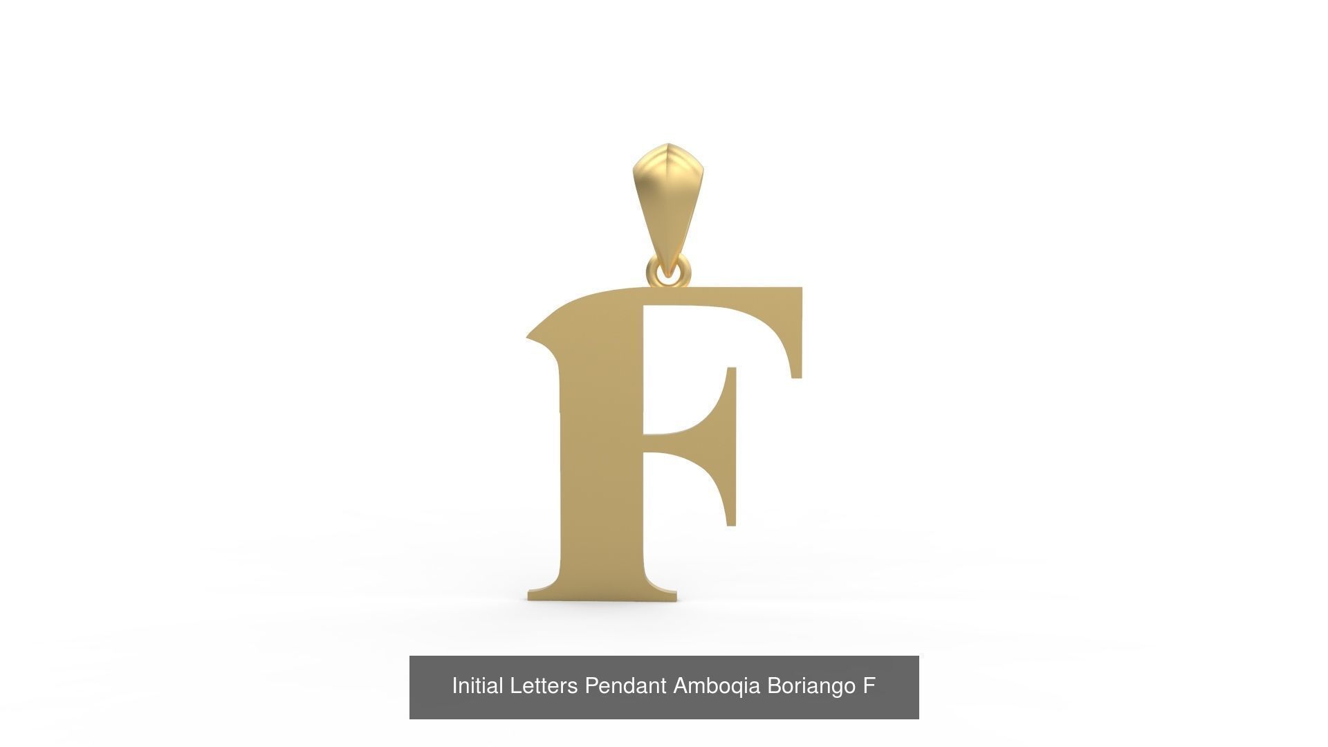 Initial Letters Pendant Alphabets Boriango 3D Model Collection_8