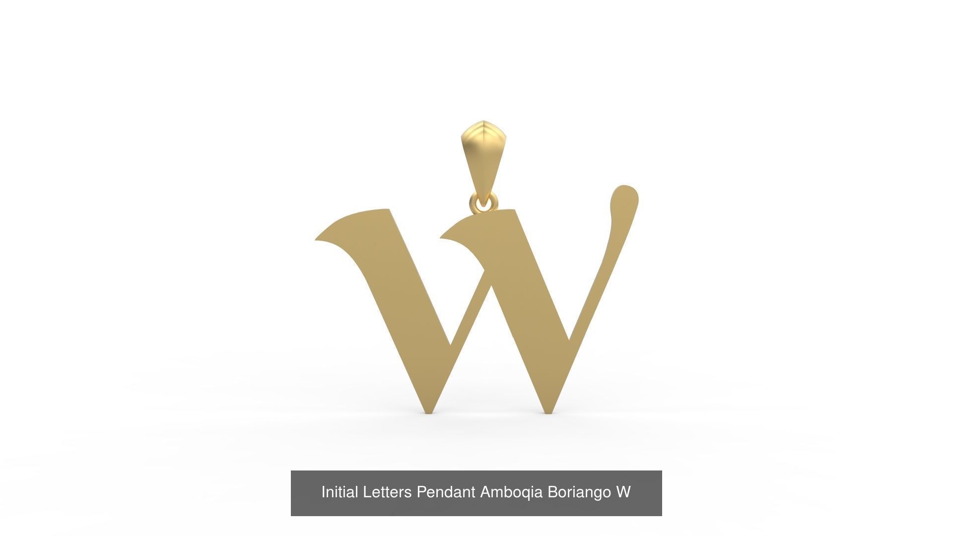Initial Letters Pendant Alphabets Boriango 3D Model Collection_25