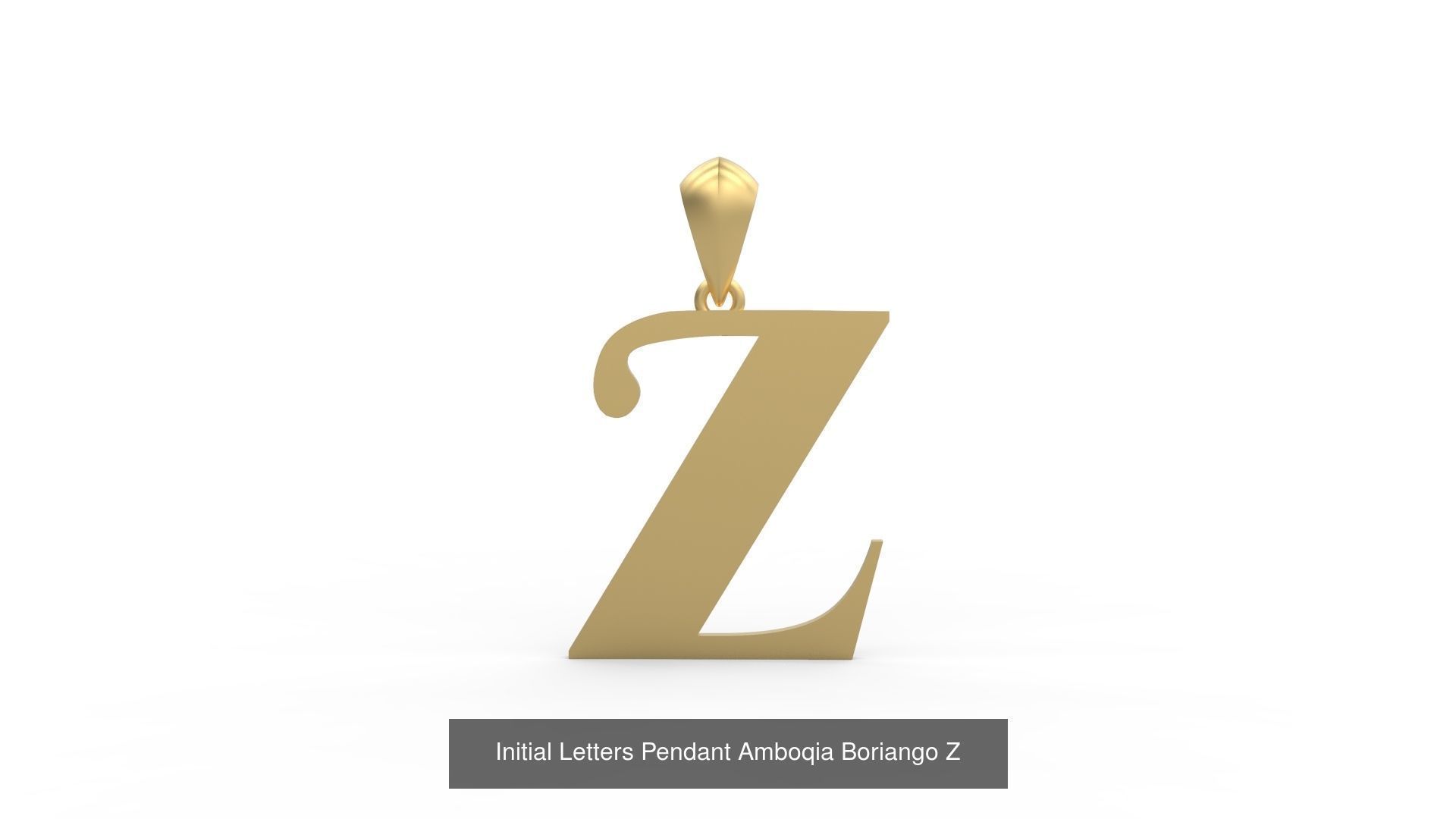 Initial Letters Pendant Alphabets Boriango 3D Model Collection_28
