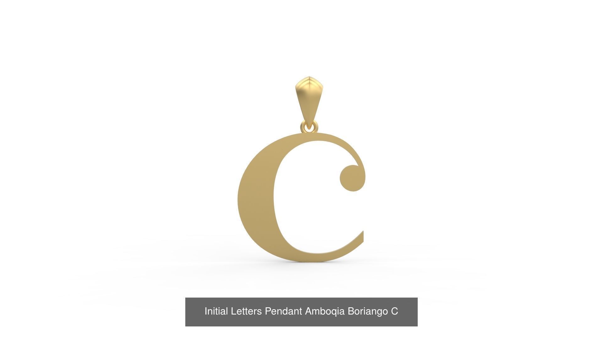 Initial Letters Pendant Alphabets Boriango 3D Model Collection_5