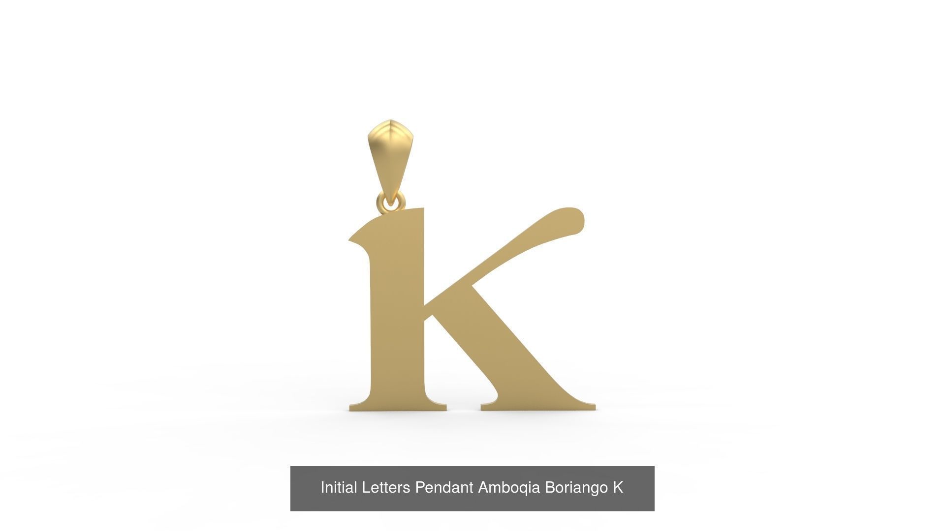 Initial Letters Pendant Alphabets Boriango 3D Model Collection_13