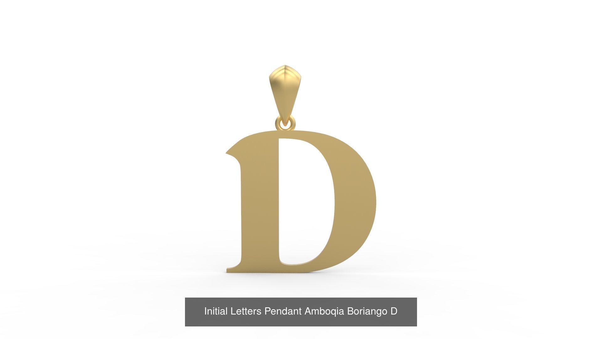 Initial Letters Pendant Alphabets Boriango 3D Model Collection_6