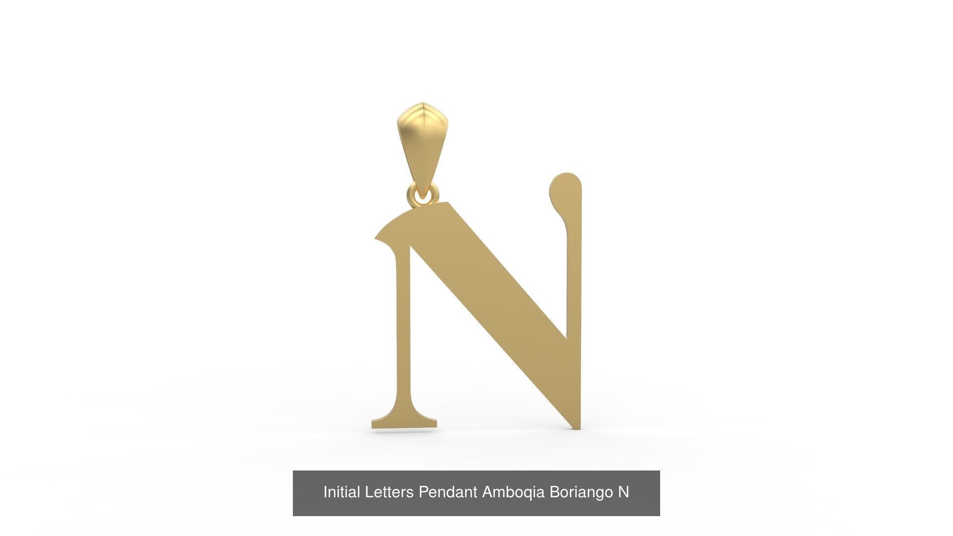 Initial Letters Pendant Alphabets Boriango 3D Model Collection_16