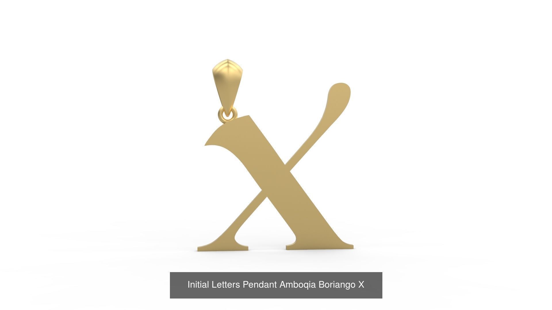 Initial Letters Pendant Alphabets Boriango 3D Model Collection_26