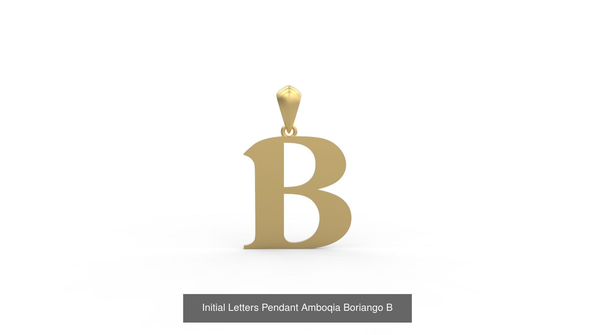 Initial Letters Pendant Alphabets Boriango 3D Model Collection_4