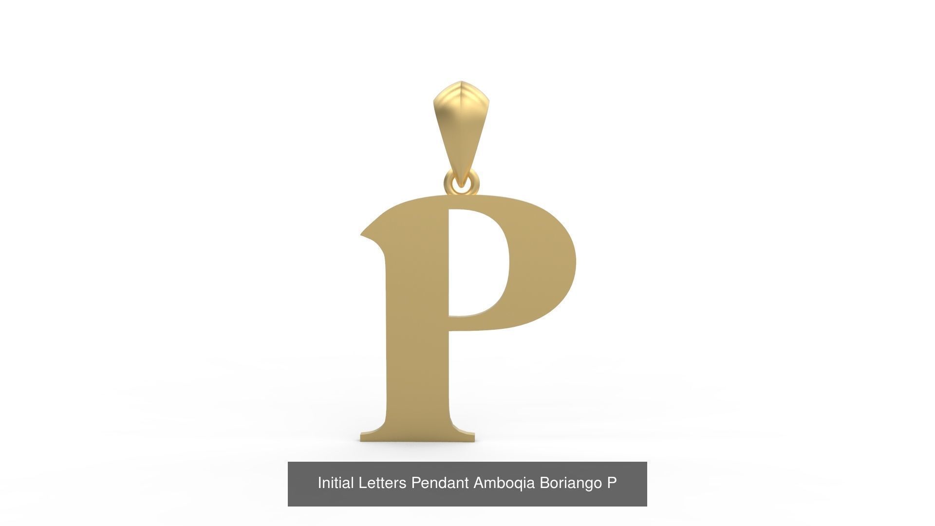 Initial Letters Pendant Alphabets Boriango 3D Model Collection_18