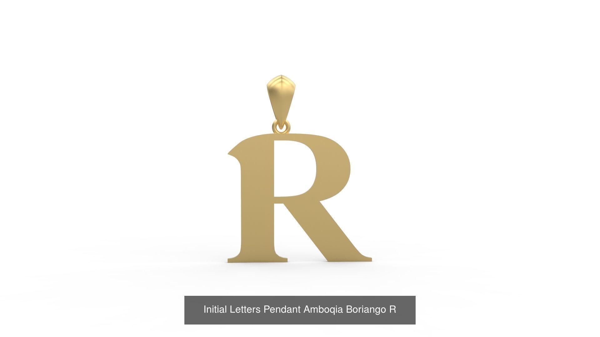 Initial Letters Pendant Alphabets Boriango 3D Model Collection_20