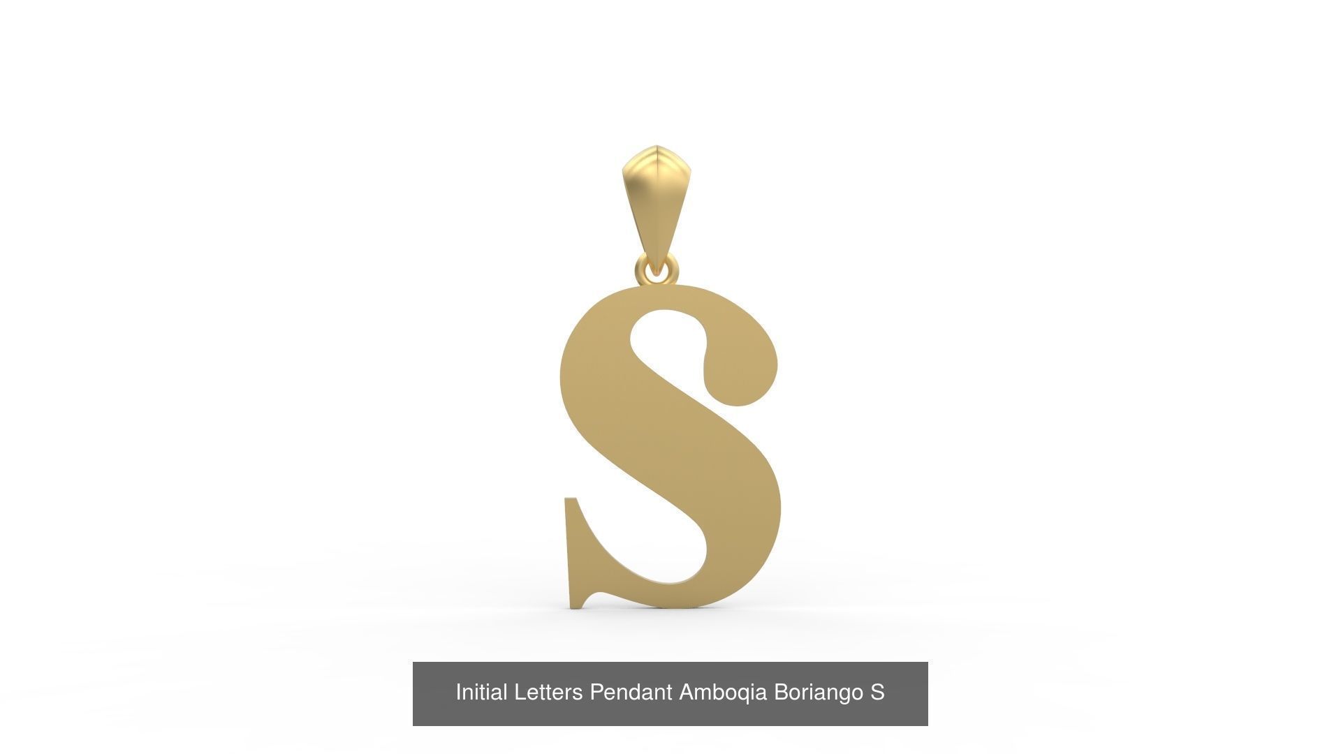 Initial Letters Pendant Alphabets Boriango 3D Model Collection_21
