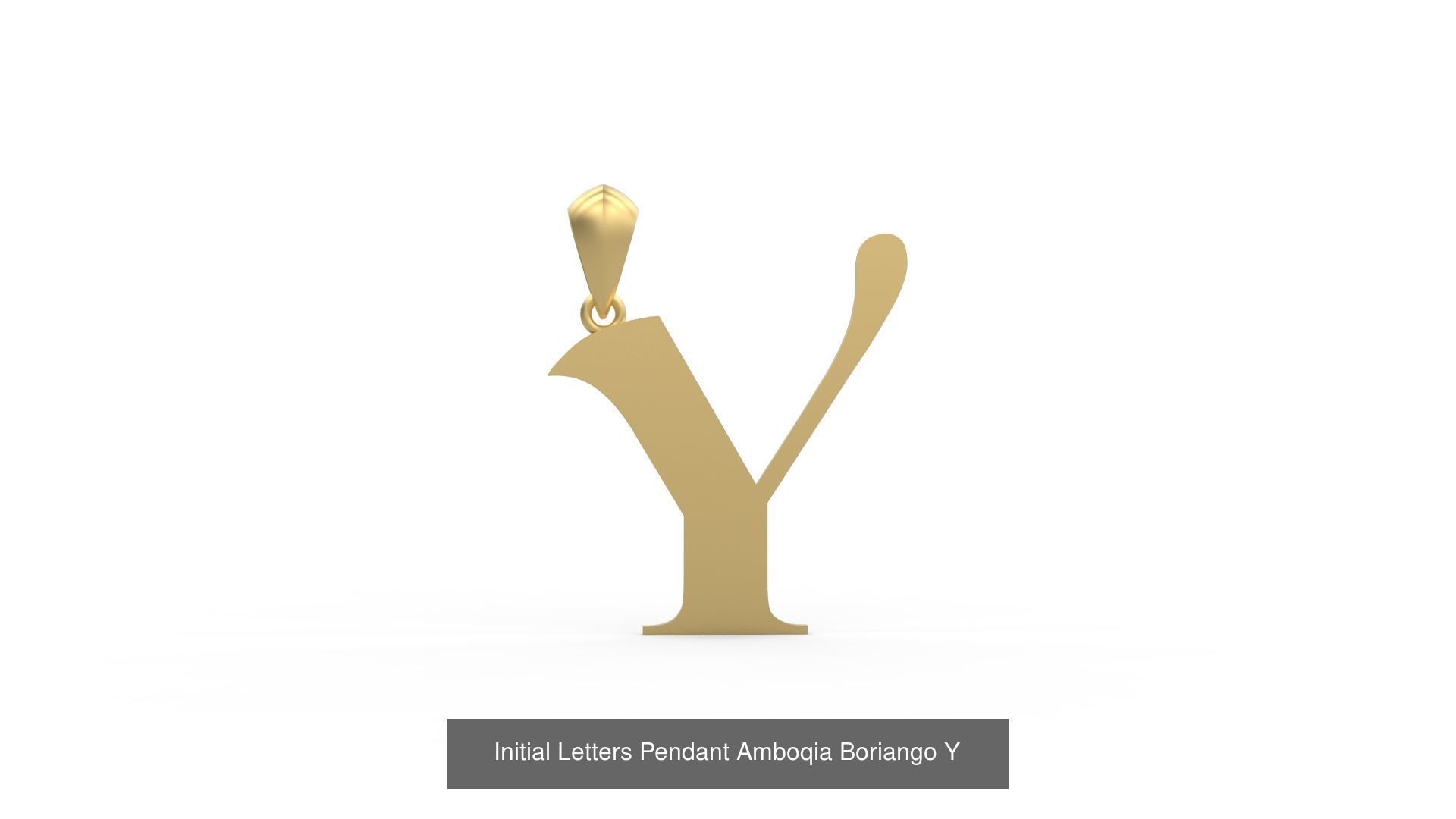 Initial Letters Pendant Alphabets Boriango 3D Model Collection_27