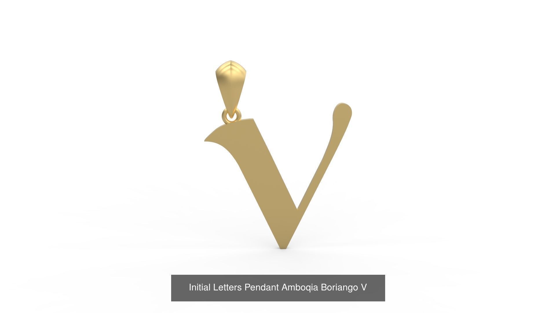 Initial Letters Pendant Alphabets Boriango 3D Model Collection_24