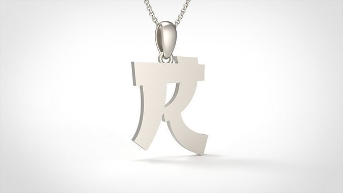 Model 671 R Saiko Initial Japon Letter 3D print model