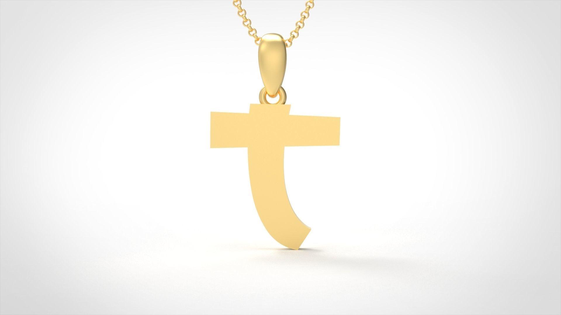 Model 673 T Saiko Initial Japon Letter 3D print model_1