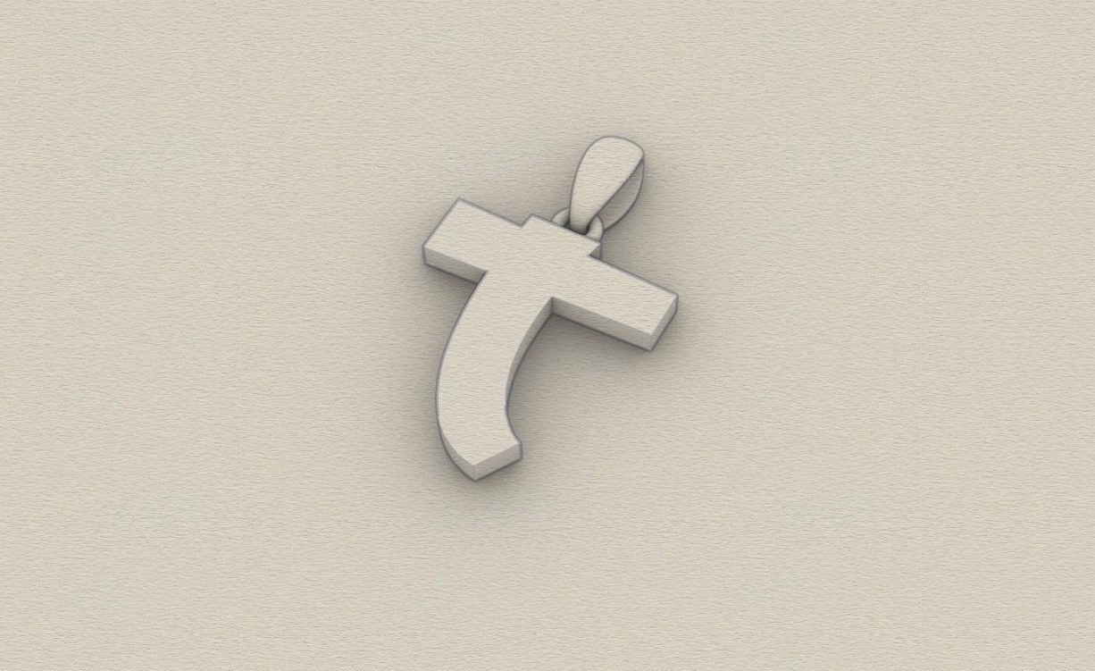 Model 673 T Saiko Initial Japon Letter 3D print model_9