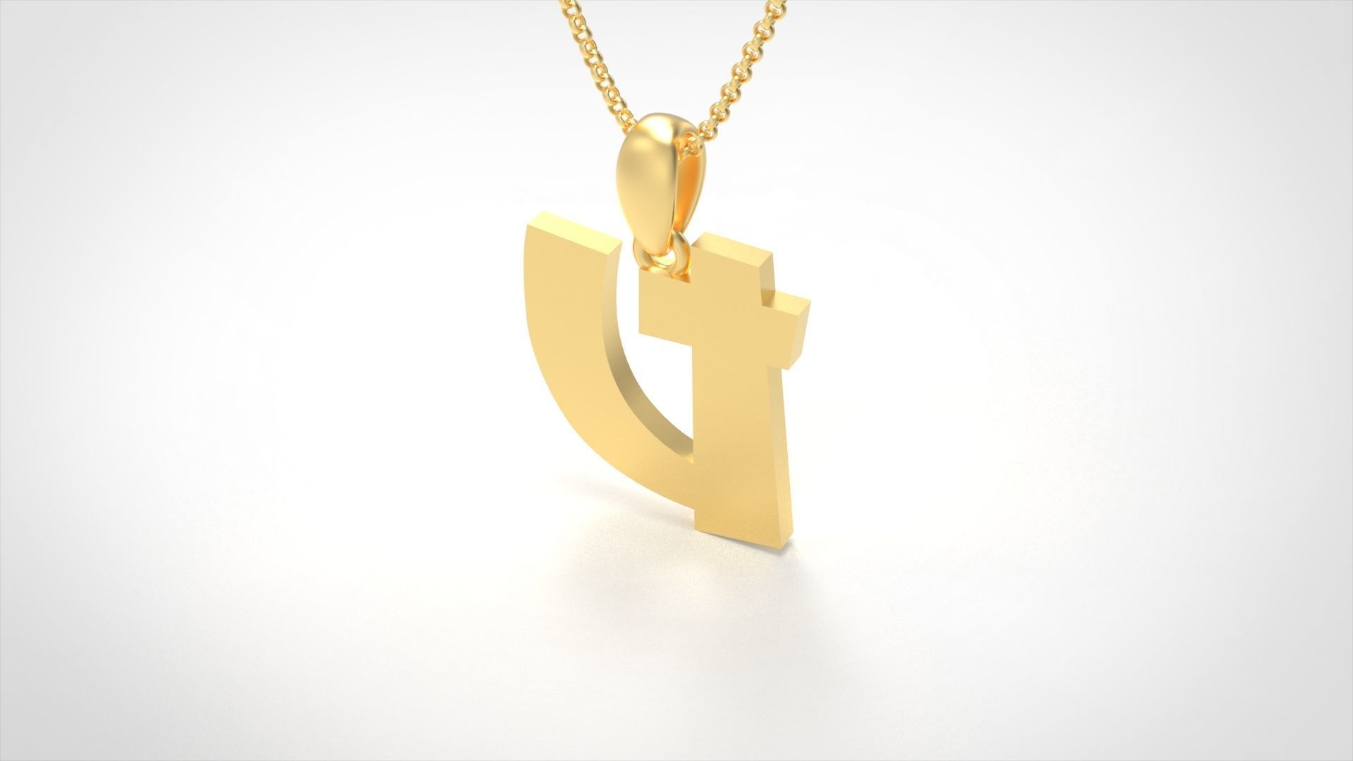 Model 674 U Saiko Initial Japon Letter 3D print model_2