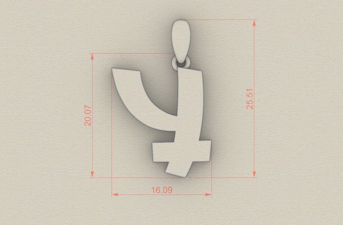 Model 676 Y Saiko Initial Japon Letter 3D print model_6