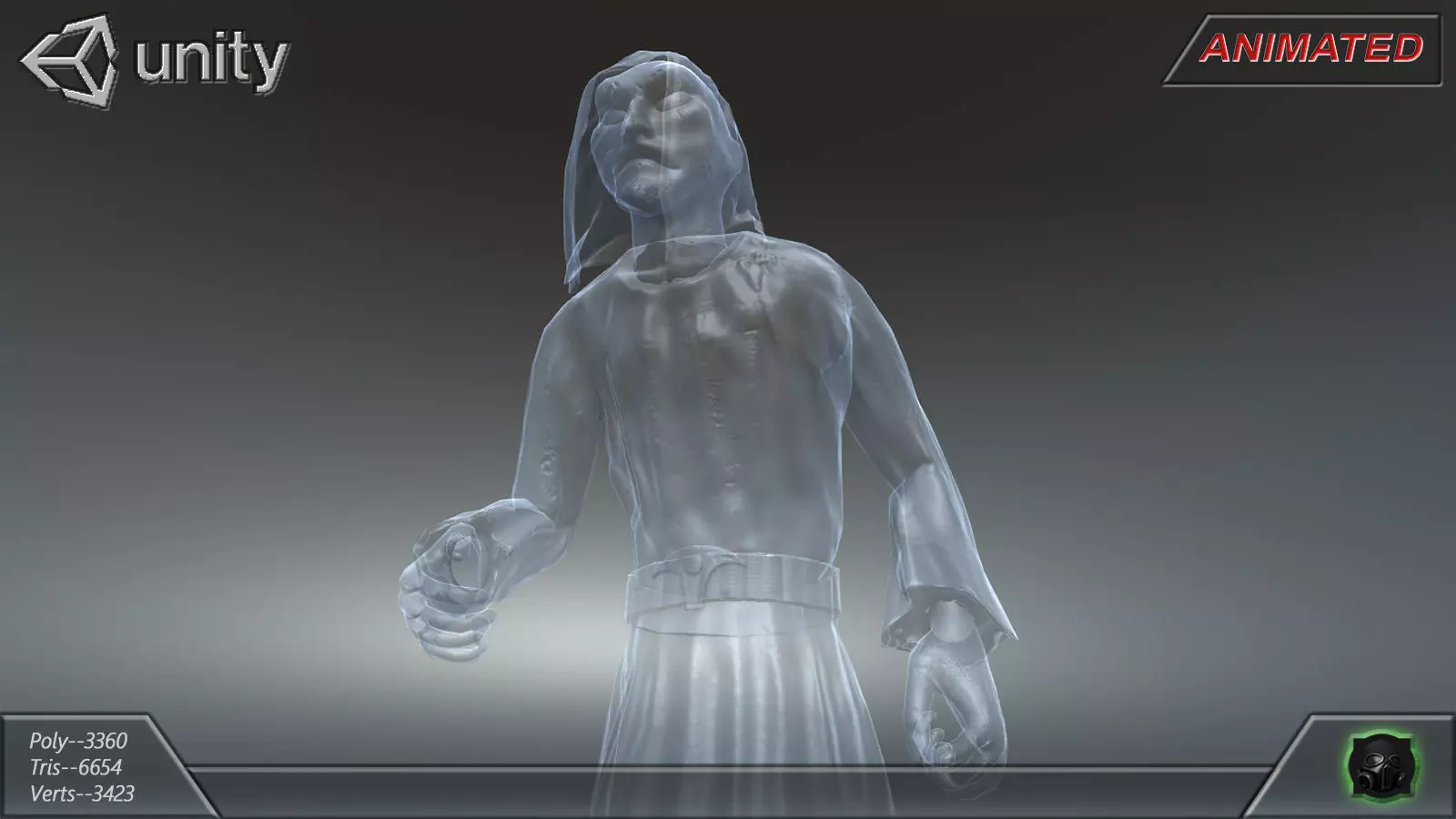 Fantasy character 09--Ghost Low-poly 3D model