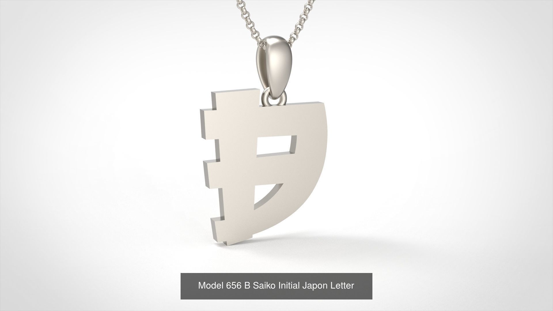 All Saiko Initial Japon Letter 3D Model Collection_4