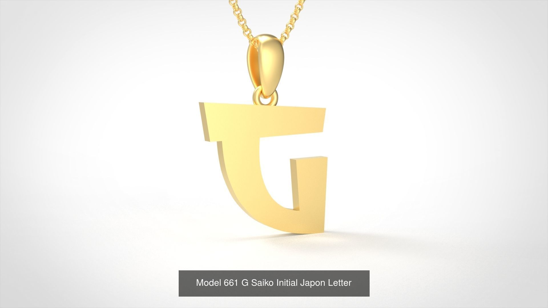 All Saiko Initial Japon Letter 3D Model Collection_9