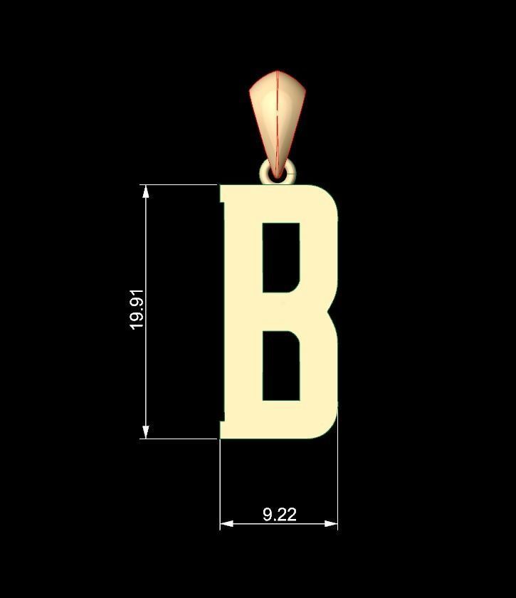 Initial Letters Pendant Amsterdam Signature Duo B 3D print model_5