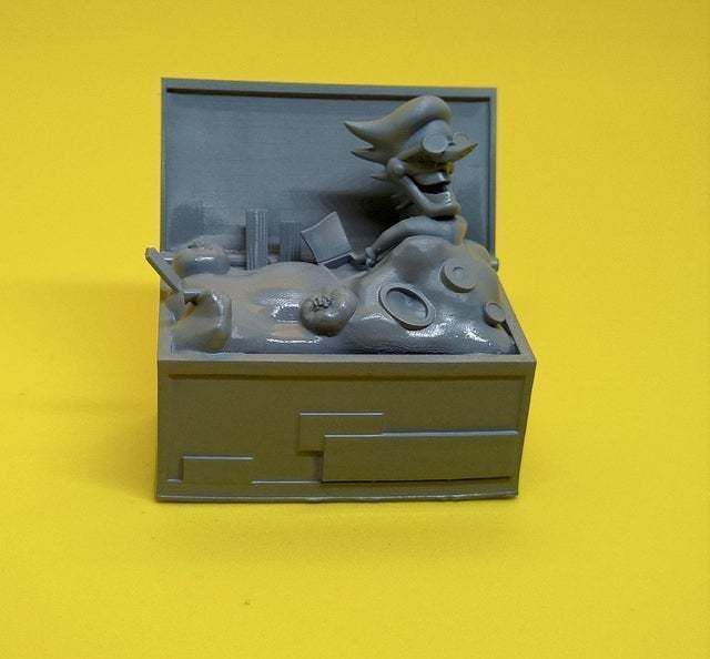 Spamton trash can 3D model_2