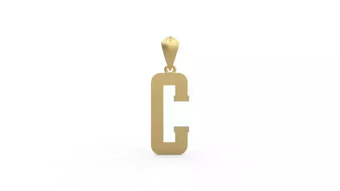 Initial Letters Pendant Amsterdam Signature Duo C 3D print model