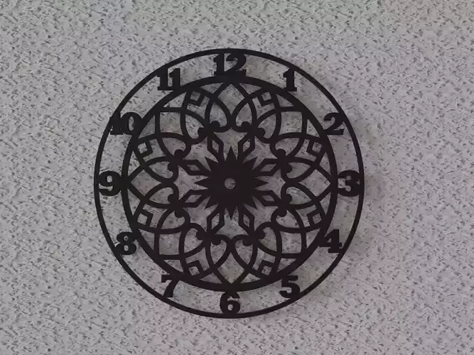 mandala 7 wall clock 3D print model