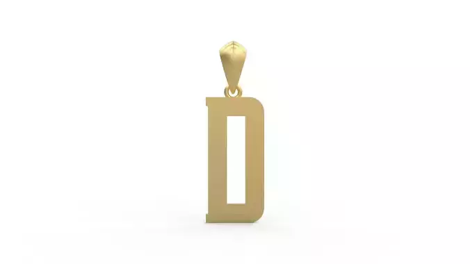 Initial Letters Pendant Amsterdam Signature Duo D 3D print model
