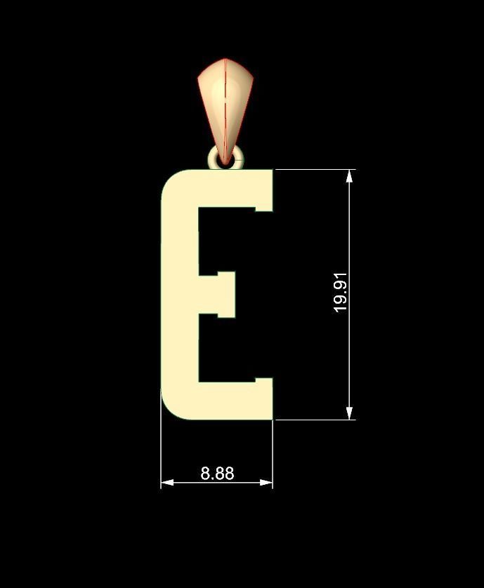 Initial Letters Pendant Amsterdam Signature Duo E 3D print model_5