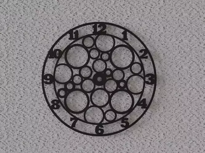 circle shape wall clock 3D print model