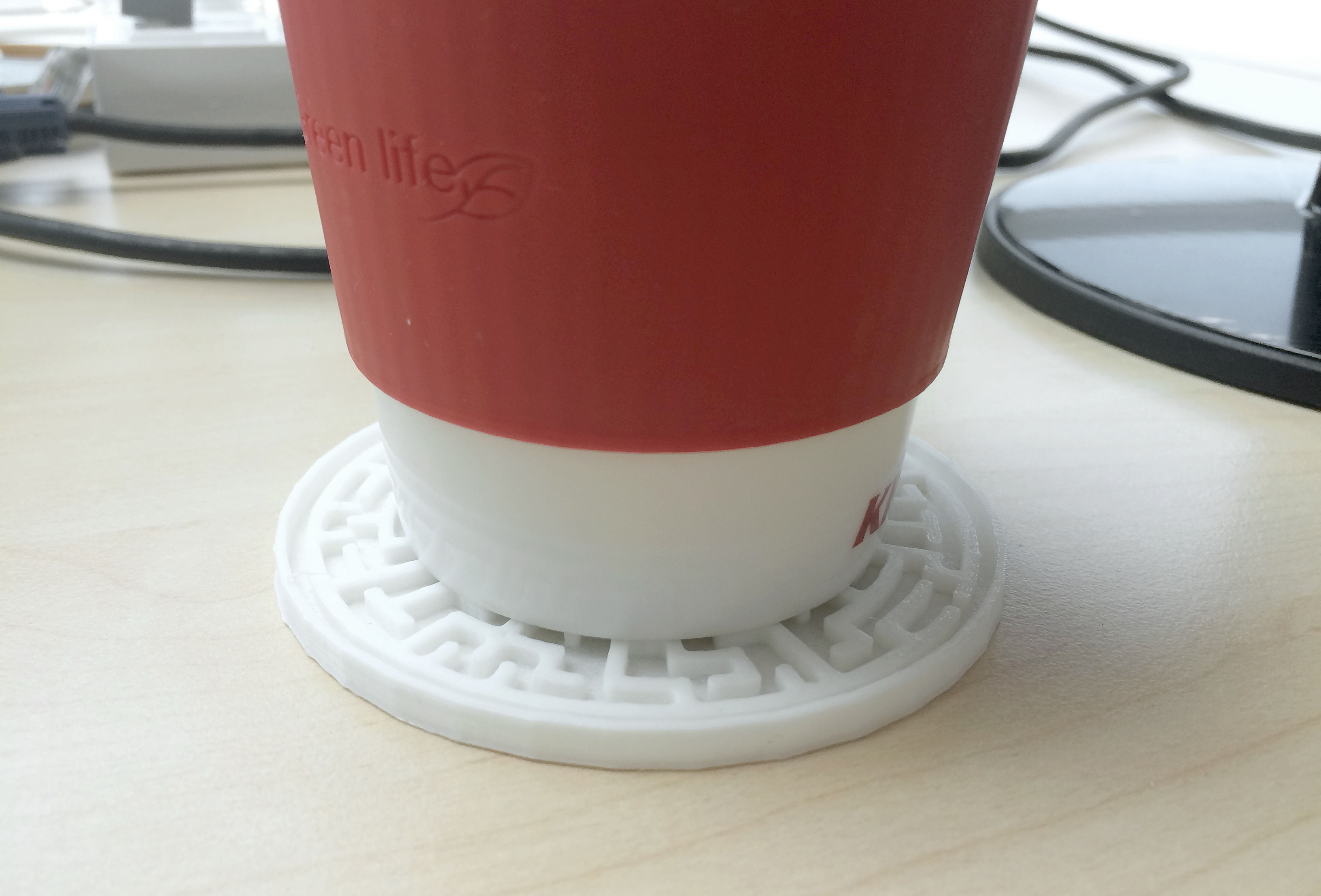 Maze Coaster Free 3D print model_3