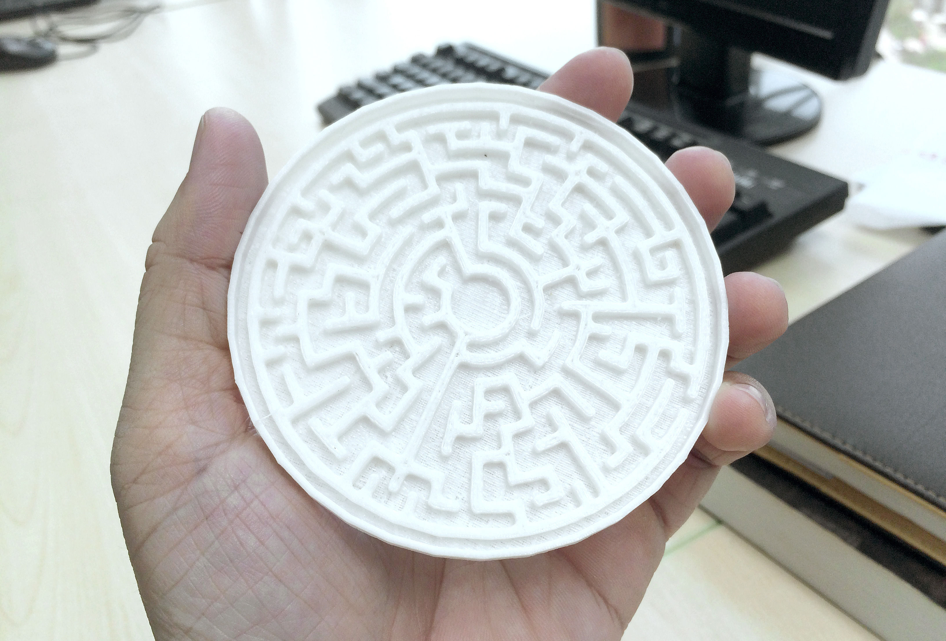 Maze Coaster Free 3D print model_4